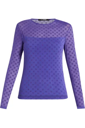 Karl Lagerfeld T-Shirt aus Monogramm-Mesh