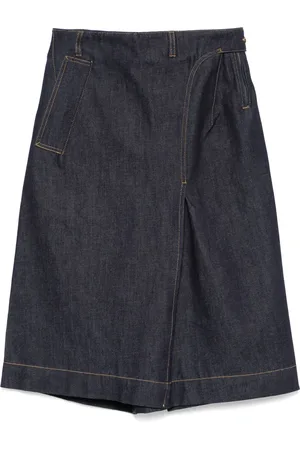 Victoria Beckham Midirock aus Denim