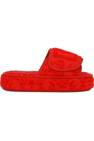 Dolce & Gabbana Slipper mit Logo-Stickerei