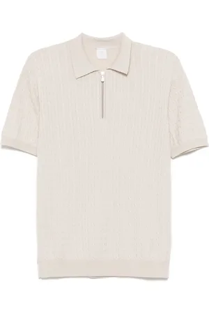 ELEVENTY Poloshirt mit Zopfmuster