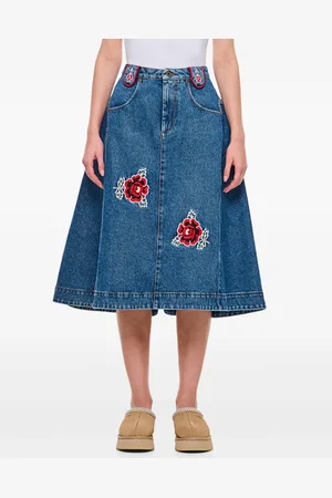 Molly Goddard Abi Jeans-Midirock