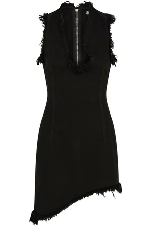 Salvatore Ferragamo Minikleid mit ausgefranster Krempe