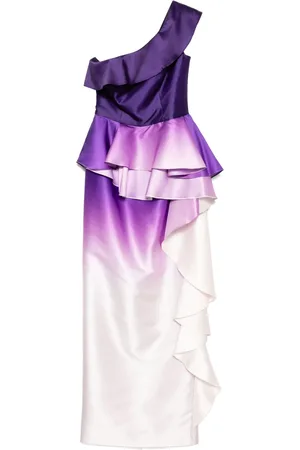 Saiid Kobeisy One-Shoulder-Kleid mit Farbverlauf-Print