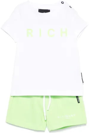 John Richmond Set aus T-Shirt und Shorts mit Logo