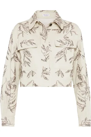 Brunello Cucinelli Flora Jacke mit Stickerei