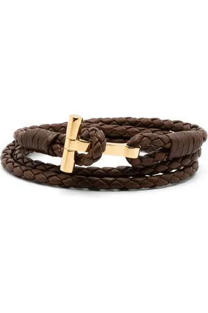 Tom Ford Geflochtenes Lederarmband