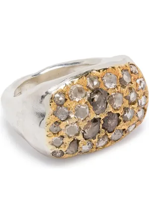 ROSA MARIA Nashka Sterlingsilber- und Gelbgoldring mit Diamanten