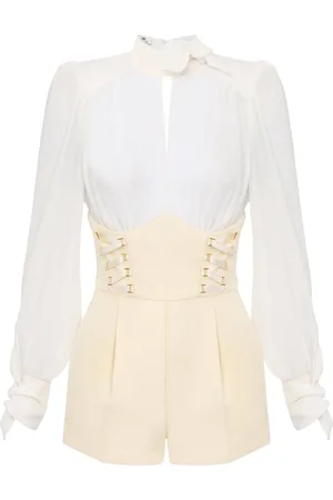 Elisabetta Franchi Playsuit mit überkreuzten Schnürsenkeln
