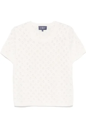 ERIC BOMPARD T-Shirt in Pointelle-Strick