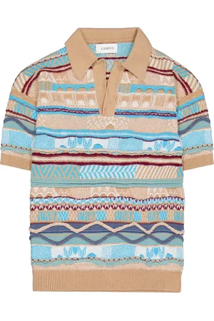 LANEUS Gestricktes Poloshirt