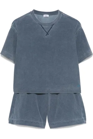 Il gufo Shorts-Set mit Bleach-Effekt