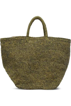 IBELIV Vanille Tote Bag aus Raffiabast