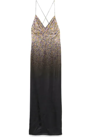 Nº21 Maxikleid mit Blumen-Print