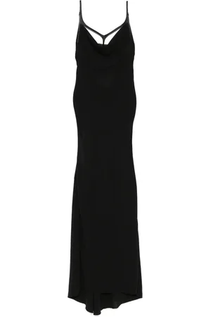 MUGLER Krepp-Abendkleid mit Harness