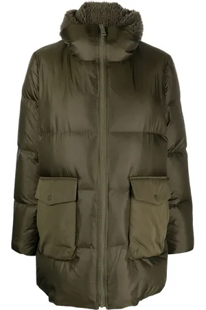 YVES SALOMON Daunenjacke mit Shearling-Kapuze