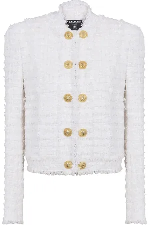 Balmain Tweed-Jacke mit Knöpfen