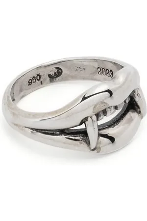 YOHJI YAMAMOTO Breiter Ring mit Vampirzähne-Motiv