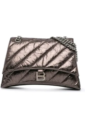 Balenciaga 2010 mittelgroße Metallic Crush Chain Schultertasche