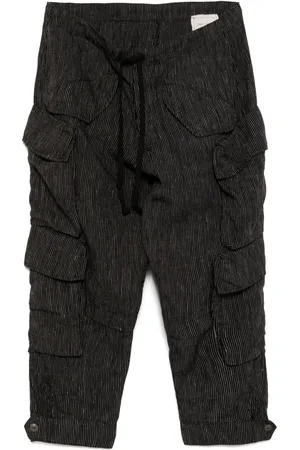 GREG LAUREN Cropped-Hose aus Leinen
