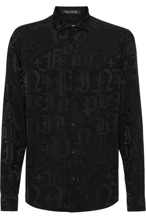 Philipp Plein Kristallverziertes Hemd mit Tiger-Print