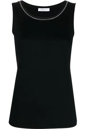 Fabiana Filippi Tanktop mit Kugelkettenborte