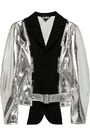 Comme des Garçons Einreihige Bomberjacke im Metallic-Look
