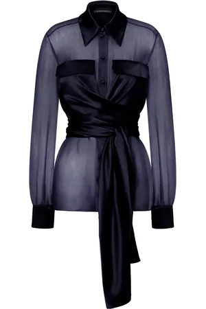 Alberta Ferretti Semi-transparentes Oberteil