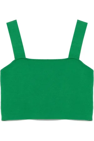 Maje Cropped-Top mit eckigem Ausschnitt