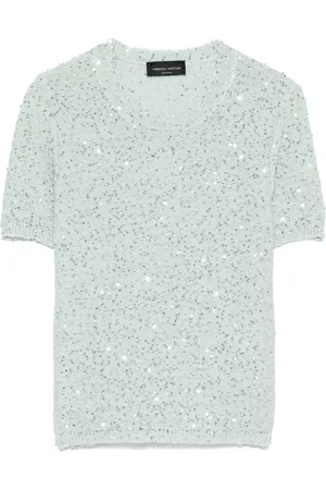 Roberto Collina T-Shirt mit Pailletten