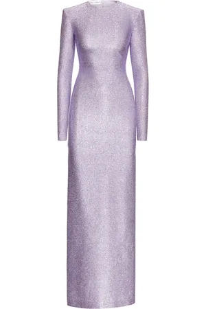 Oscar de la Renta Maxikleid mit Lamé-Effekt