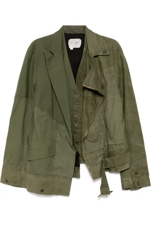 GREG LAUREN Jacke mit Kontrasteinsätzen