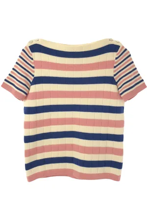 CHANEL 1986-1988 gestreiftes Strick-T-Shirt