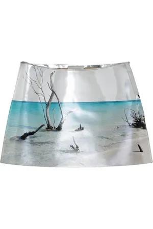 Prada Leder-Minirock mit Glanzoptik