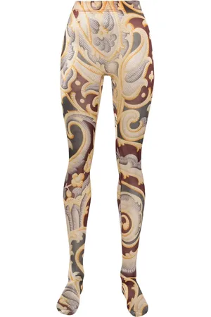 Wolford X ETRO Shimmer-Strumpfhose mit Barock-Print