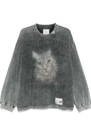 Maison Mihara Yasuhiro T-Shirt mit Bleach Cat-Print