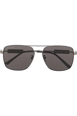 Balenciaga Eckige Sonnenbrille mit Logo