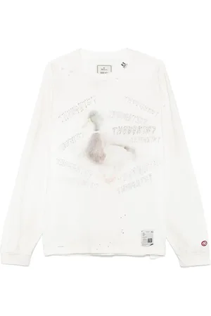 Maison Mihara Yasuhiro Distressed-T-Shirt mit Enten-Print