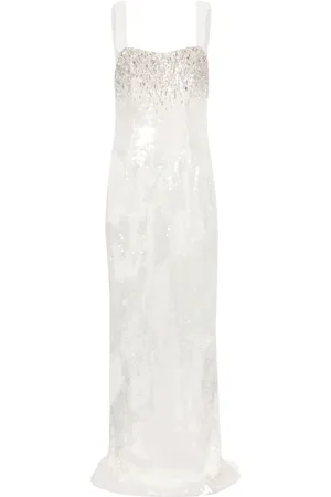 Dina Melwani Paillettenkleid mit Kristallen