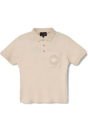 Emporio Armani Fein geripptes Poloshirt