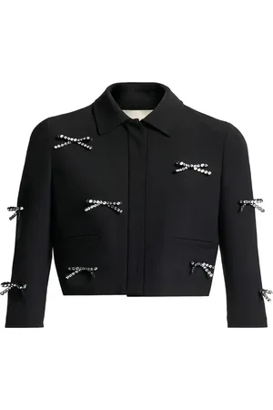 Elie saab Cropped-Jacke mit Schleife
