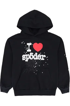 Sp5der I Heart SP5 "Black" Hoodie