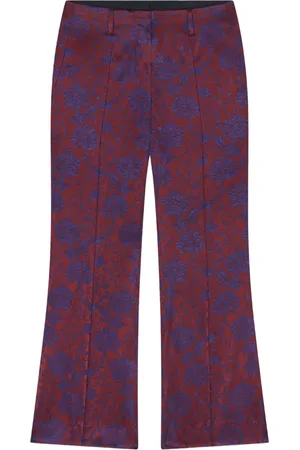 DRIES VAN NOTEN Hose mit Blumenjacquard