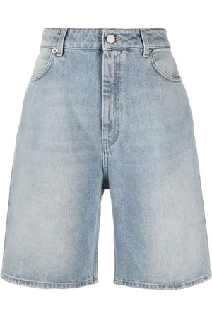 Loulou de Saison Ausgeblichene Jeans-Shorts