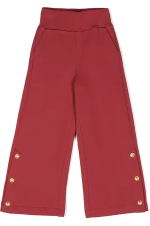 Balmain Weite Hose mit Zierknöpfen