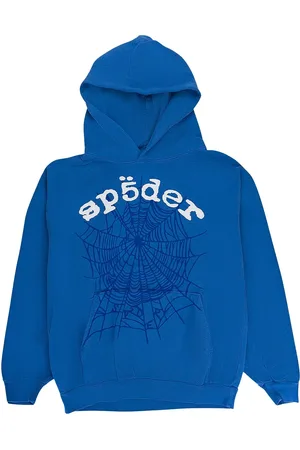 Sp5der OG Web V2 "Blue" Hoodie