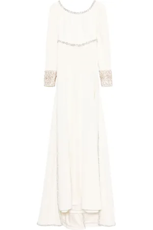 Dina Melwani Abendkleid mit Kristallen
