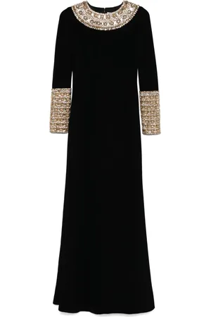 Dina Melwani Kristallverziertes Abendkleid