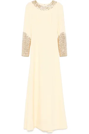 Dina Melwani Kristallverziertes Abendkleid