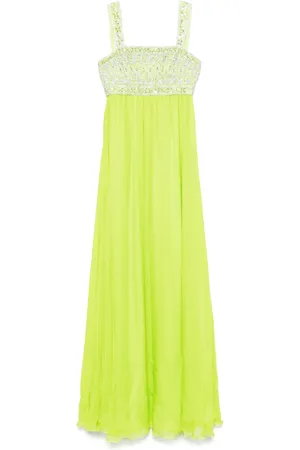 Dina Melwani Maxikleid mit Kristallverzierung