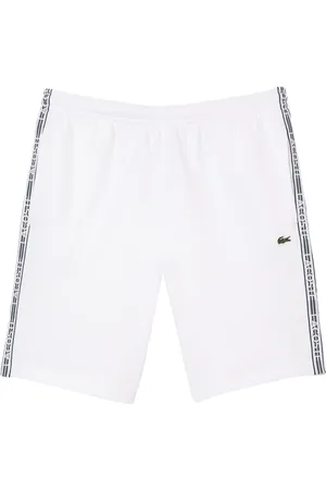 Lacoste "White" Joggingshorts mit Logo-Streifen